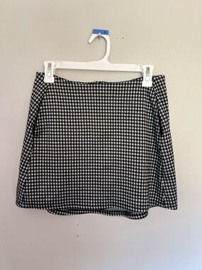 Altar’d State Black & White Gingham Mini Skirt